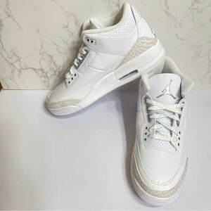 Air Jordan 3 Retro Pure Money White Metallic Silver Mens Size 10 CT8532-111 NWOB
